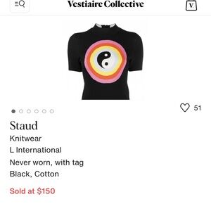 STAUD Ying Yang top black
